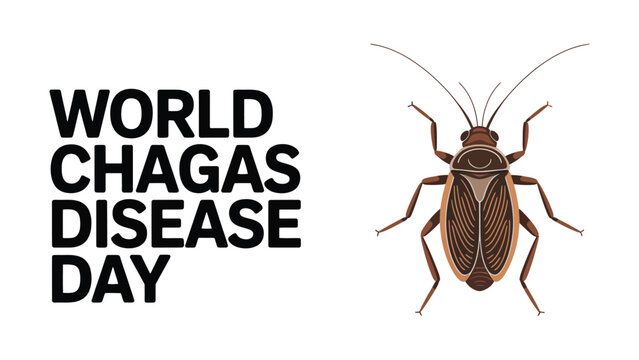World chagas disease day awareness concept with triatomine bug vector illustration global health campaign parasite infection prevention design