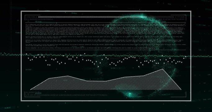 Vertical video: Animating dual-line HUD on update, drawing polyline into hatch with teal waveform