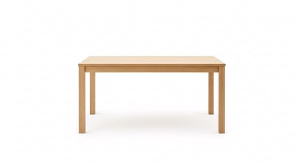 Fototapeta premium Wooden table isolated on white background furniture design template