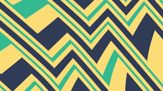 Dynamic Zigzag Pattern Background Seamless Motion Graphic Abstract Geometric Design Navy Yellow