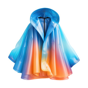 colorful gradient raincoat png