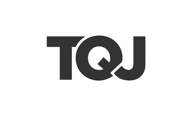 Obraz premium TQJ logo design template with strong and modern bold text. Initial based vector logotype featuring simple and minimal typography. Trendy company identity.