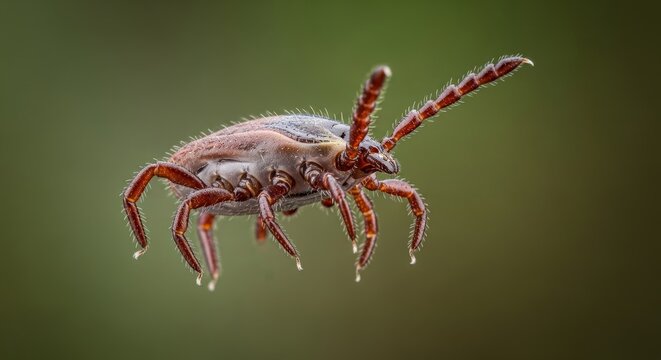 A close-up of a tick insect.
