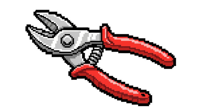 Pixel Art Garden Pruning Shears Tool.