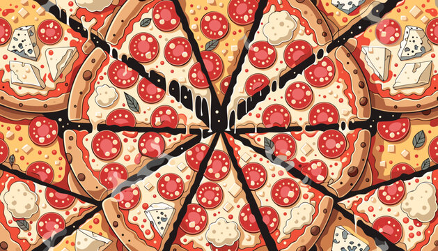 patron de trozos de pizzas 