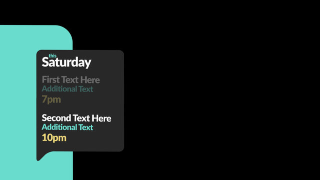 Broadcast Motion Shapes Time Schedule &ndash; Dynamic Abstract Shapes Animation, Modern TV Graphics Elements for Promo, Lower Thirds, Transitions and Broadcast Design