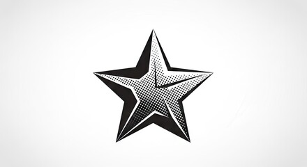Obraz premium Star graphic isolated on white background for design and conceptual projects