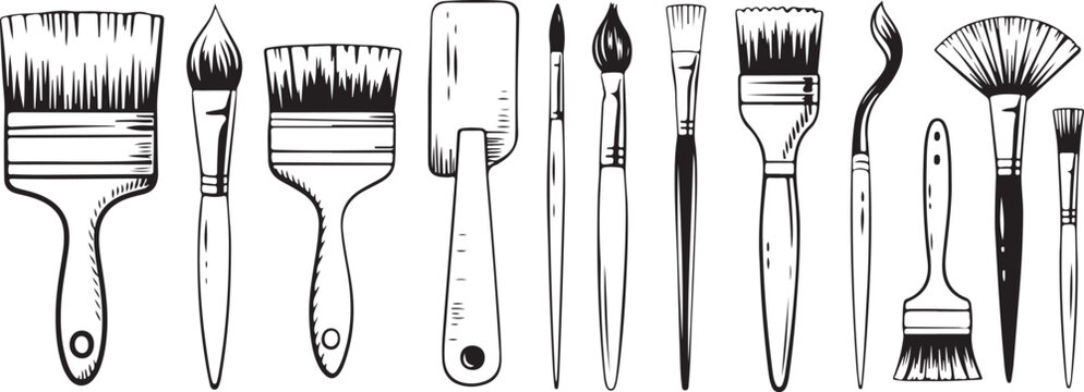 Specialty brushes for detail work and calligraphy