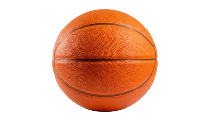 Fototapeta premium Classic orange basketball with textured surface and black stripes for sports play