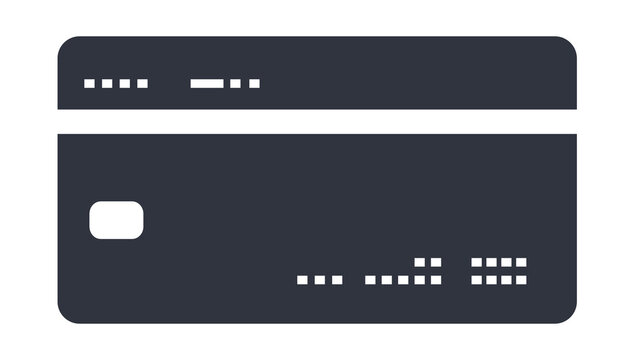 Dark credit card icon with stripes and dots, symbolizing payment, finance, and digital transaction, money icon