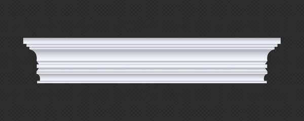 Classic Decorative Wall and Ceiling Molding Set – Elegant Crown Molding, Baseboard, and Architectural Trim Vector Collection © gzba