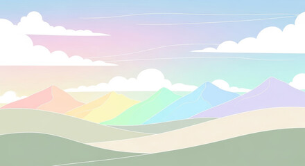 Obraz premium Mountain landscape with clouds and sea view