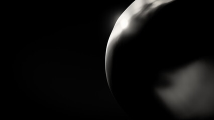 moon. planet. dark space background © MarvGraphics