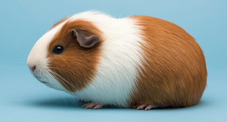 Fototapeta premium Playful guinea pig with diverse fur colors on display