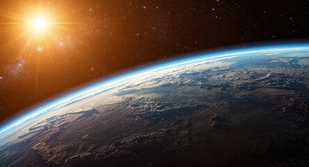 Fototapeta premium Fictional extrasolar planet rendered in bright 3D cartoon graphics