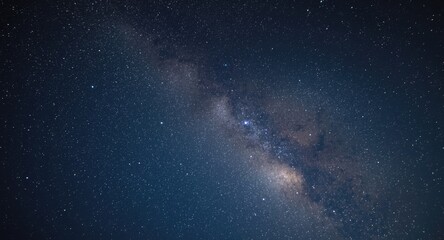 Fototapeta premium night sky long exposure focusing on milky way galaxy with gritty texture detail