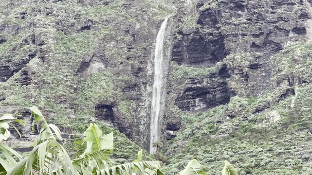 Waterfall in Green Mountains Tenerife North Barranco Correa

