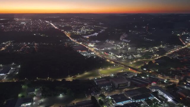 Hyperlapse do elevado da av Attilio Fontana, Chapec&oacute;, P&ocirc;r do Sol, EFAPI, BRF. 