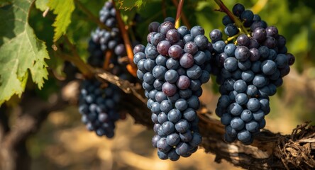 Obraz premium Natural garnacha grape clusters representing seasonal vineyard yield