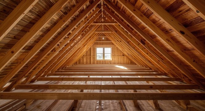 Loft attic roofing construction emphasizing structural integrity