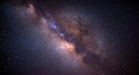 Fototapeta premium Shimmering starry Milky Way background featuring ethereal abstract cosmic lights