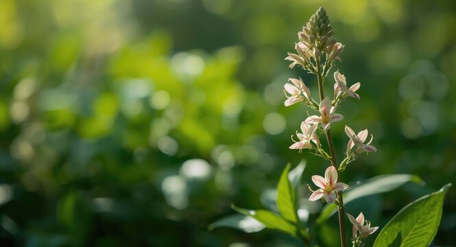 Cyanthillium cinereum as a natural remedy green flower in garden