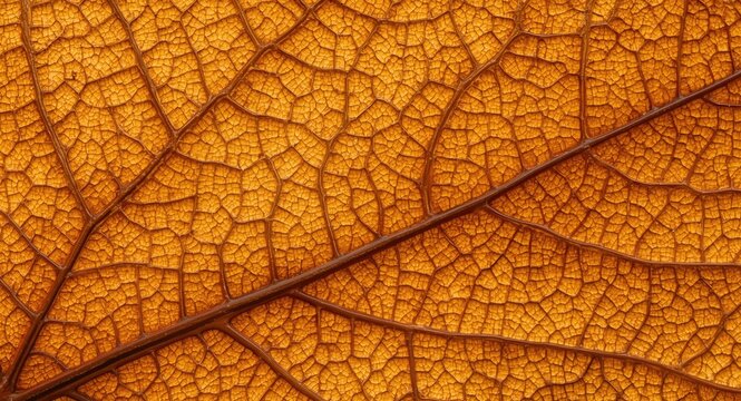 Extreme macro of dried tobacco leaf veins displaying intricate patterns on a plain uncluttered background for text