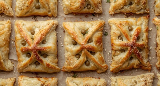 Homemade Maltese ricotta and pea filled pastizzi pastries
