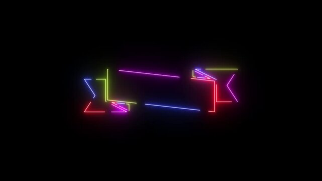 Animated Neon Line Icon Loop &ndash; Futuristic Glowing Minimal Design