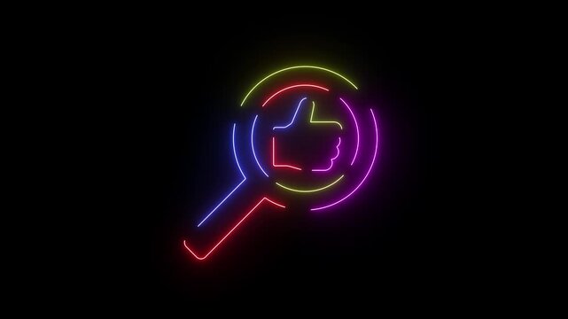 Animated Neon Line Icon Loop &ndash; Futuristic Glowing Minimal Design