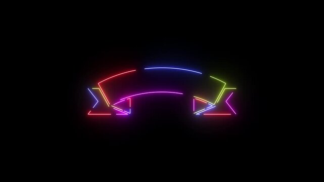 Animated Neon Line Icon Loop &ndash; Futuristic Glowing Minimal Design