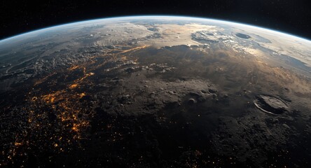 Fototapeta premium High definition artistic visualization of Io moon surface and atmosphere