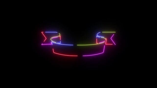 Animated Neon Line Icon Loop &ndash; Futuristic Glowing Minimal Design