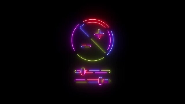 Animated Neon Line Icon Loop &ndash; Futuristic Glowing Minimal Design