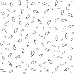 Naklejka premium Blue Paisley Motif Seamless Pattern Vector Background