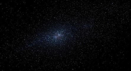 Fototapeta premium Dazzling star cluster casting light across a deep dark nightscape
