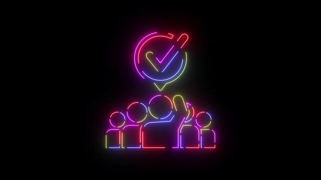 Animated Neon Line Icon Loop &ndash; Futuristic Glowing Minimal Design