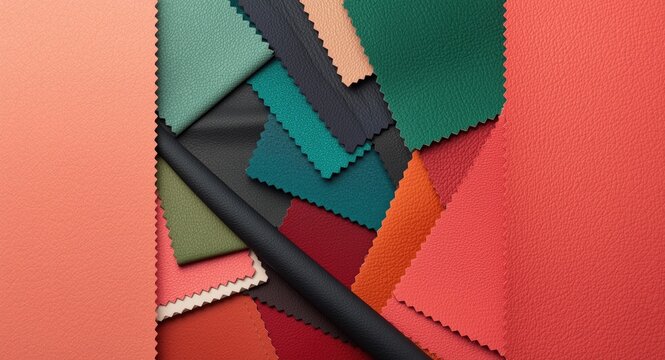 Diverse color varieties in vegan leather materials