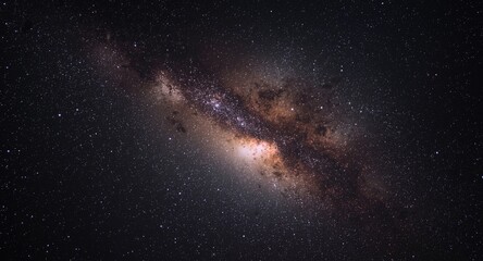 Fototapeta premium Infinite galaxy view illuminated across a dark sky canvas