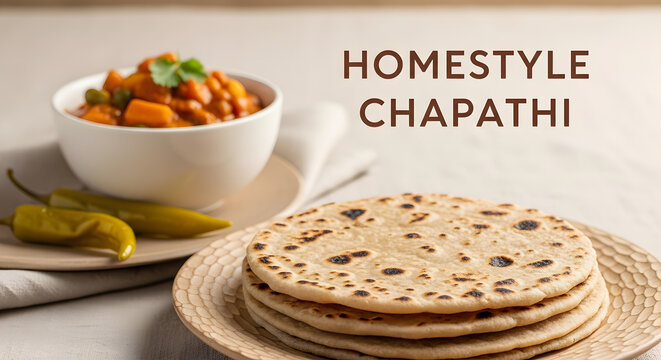 Authentic Homestyle Soft Chapathi and Curry