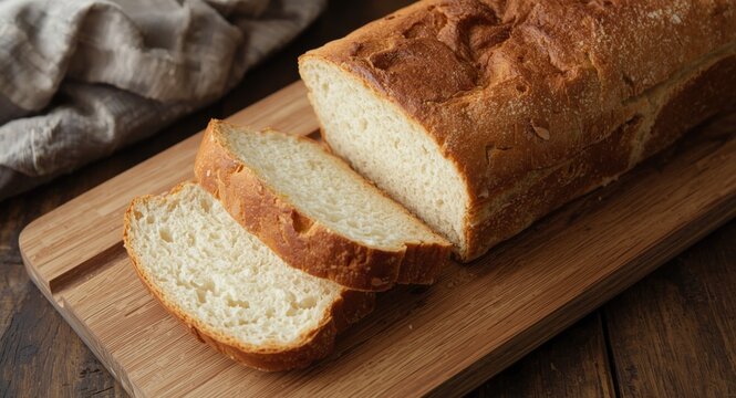 Slices of bread cut for hassle free serving