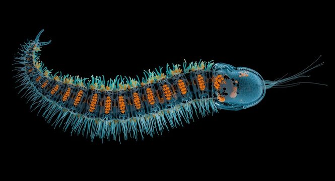 Paramecium bursaria with algae captured in DIC microscopy highlighting cilia and cellular details