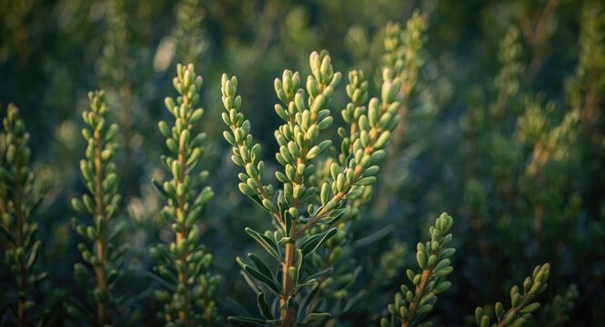 Garden view featuring young Acacia Concinna plant shoots expanding healthfully