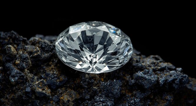 Natural uncut diamond preserved in kimberlite mineral matrix