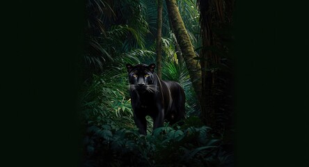 Naklejka premium Melanistic jaguars termed black panthers native to American forests