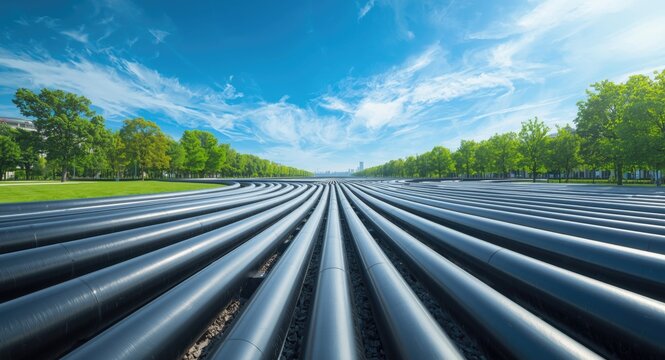 HDPE pipe infrastructure conveying clean and wastewater for environmental water resource management
