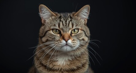 Fototapeta premium judgmental cat looking with harsh expression