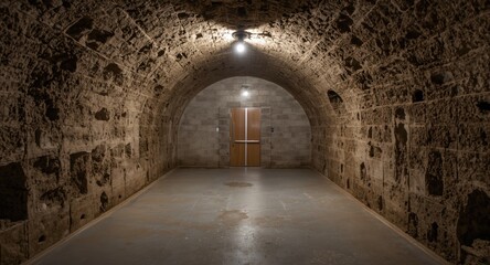 Fototapeta premium Protected underground bunker offering safe accommodation