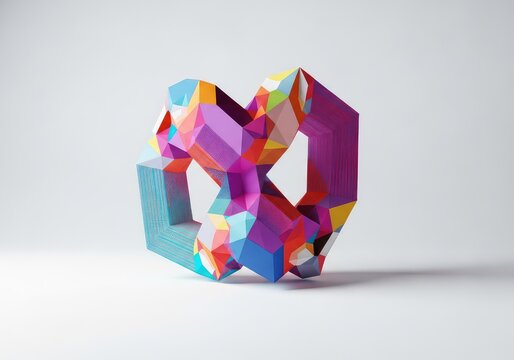 Highly stylized geometric pattern undergoing extreme visual distortion. Complex shapes bending and shearing in an impossible abstract structure, texture, fractal, bending