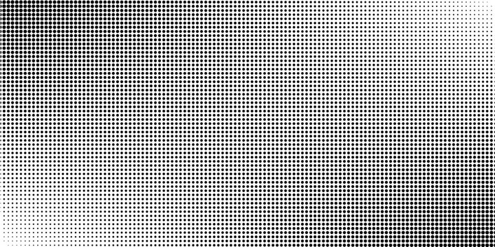 Wave halftone pattern. Halftone dots background. Vector